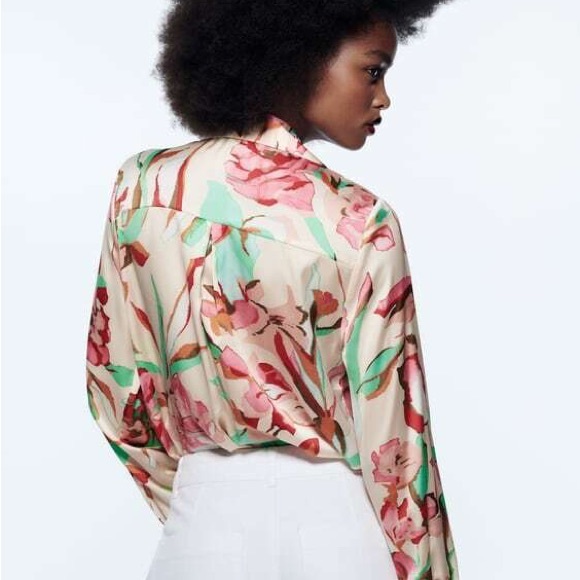 Zara Satin Blouse - Picture 2 of 2